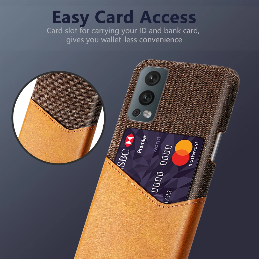 

Card Slots Cover Business Funda On The For OnePlus 1+ Nord 2 CE N200 N10 5G N100 1+Nord 2 Nord2 5G Phone Case Coque Capa Shell