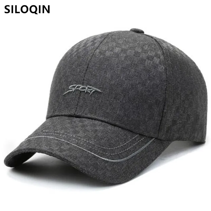 

Adjustable Size Men's Letter Embroidery Plaid Cotton Baseball Cap 2022 Spring Autumn New Male Bone Snapback Hat Black Sports Cap
