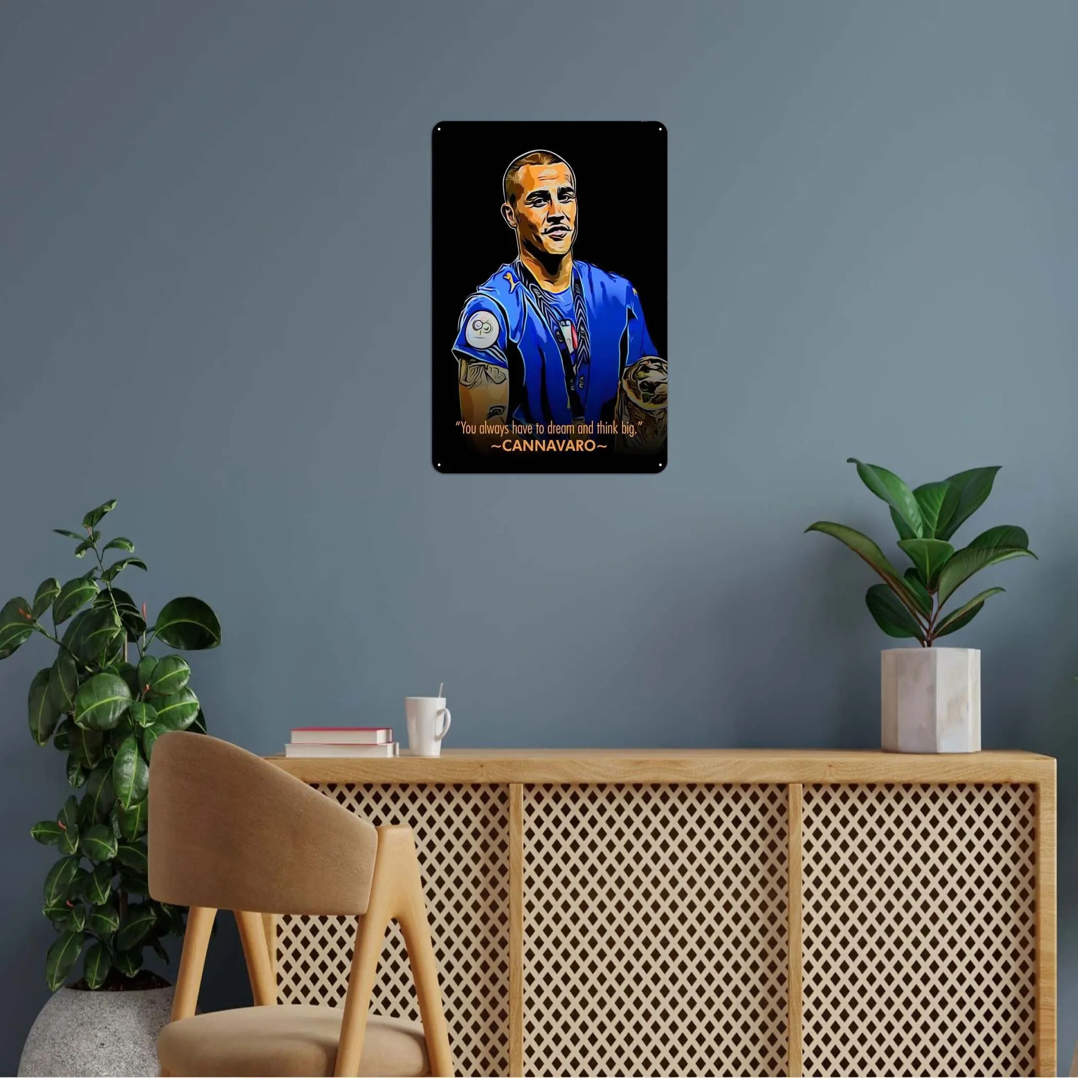 Знак Fabio Cannavaro спортивный металлический постер украшение для игровой комнаты