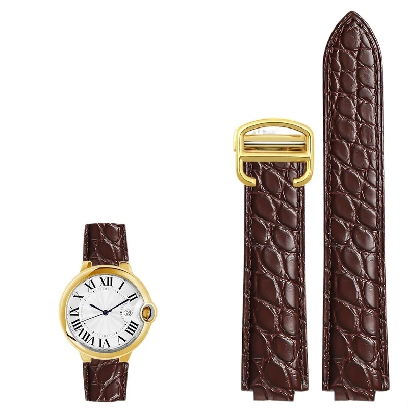 Ремешок для часов из кожи аллигатора Cartier Blue Balloon WSBB0025W69012Z4 водонепроницаемый