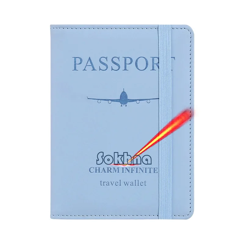 

Персонализированные обложки для паспорта с радиочастотной идентификацией для мужчин и женщин, многофункциональный кошелек из искусственной кожи для банковских карт, аксессуары для путешествий