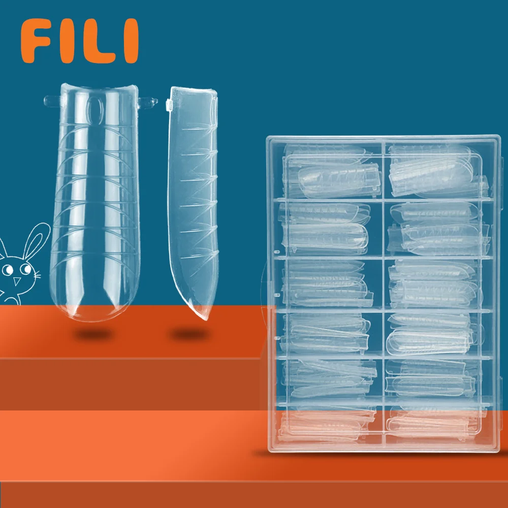 

FILI Nail Forms For Finger Extension Mold Upper Forms Quick Building Gel Mold System Tips Dual Forms Manicure Tools