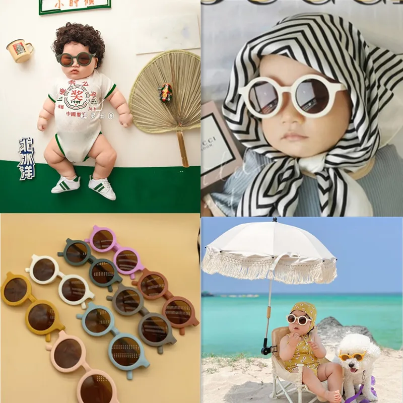 

Sunshine Newborn Photography Props Ins Cream Baby Sunglasses Photo Shooting Accessories Colorful Mini Props