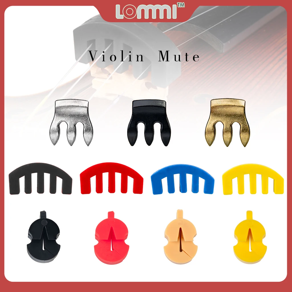 

LOMMI Violin Mute Metal/Rubber Violin Practice Mute Round Tourte Style Mute/Paw/Gourd Ultra Practice Silencer For Violin Fiddle
