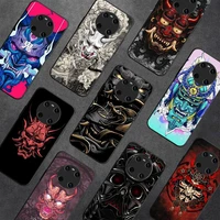 samurai oni mask phone case for huawei y 5 y62019 y52018 y92019 luxury funda case for 9prime2019