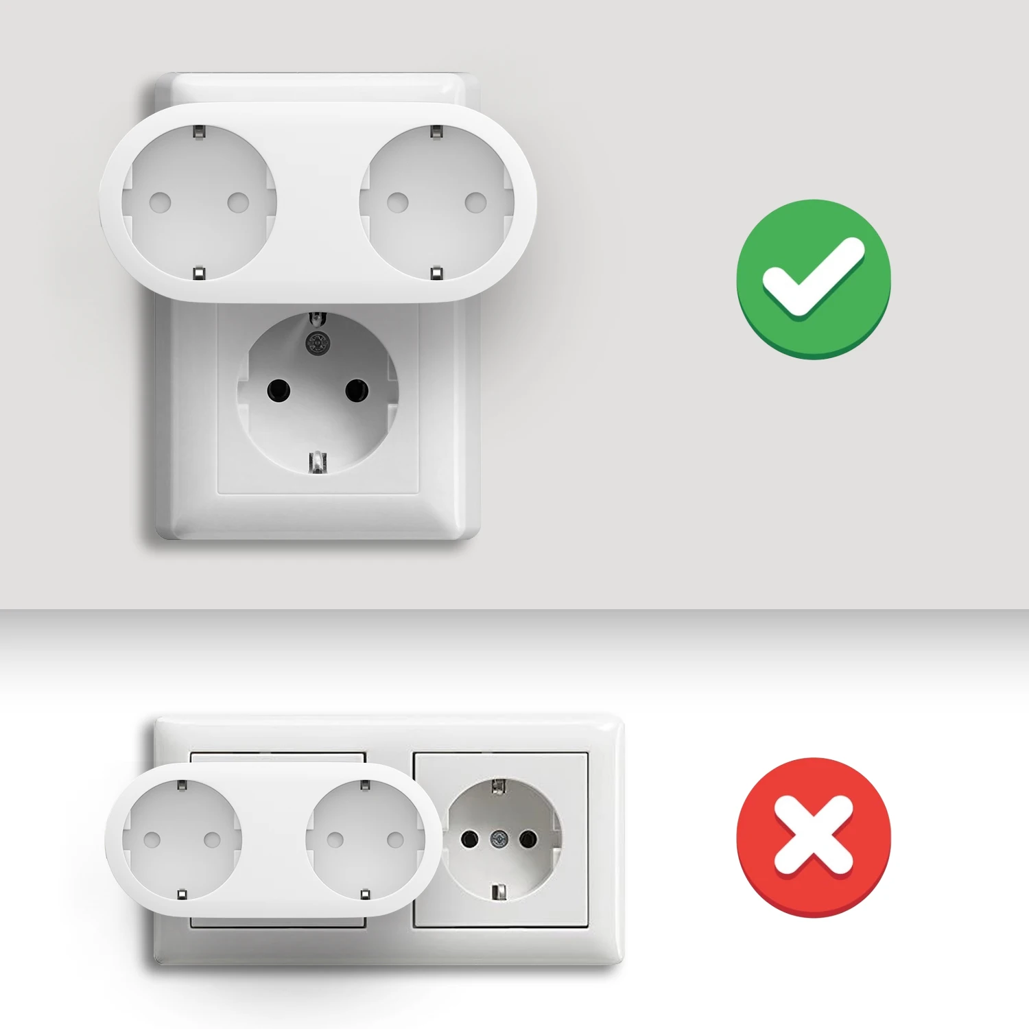 Meross Homekit WiFi двойная розетка ЕС штепсельная вилка 2 в 1 переключатель приложение