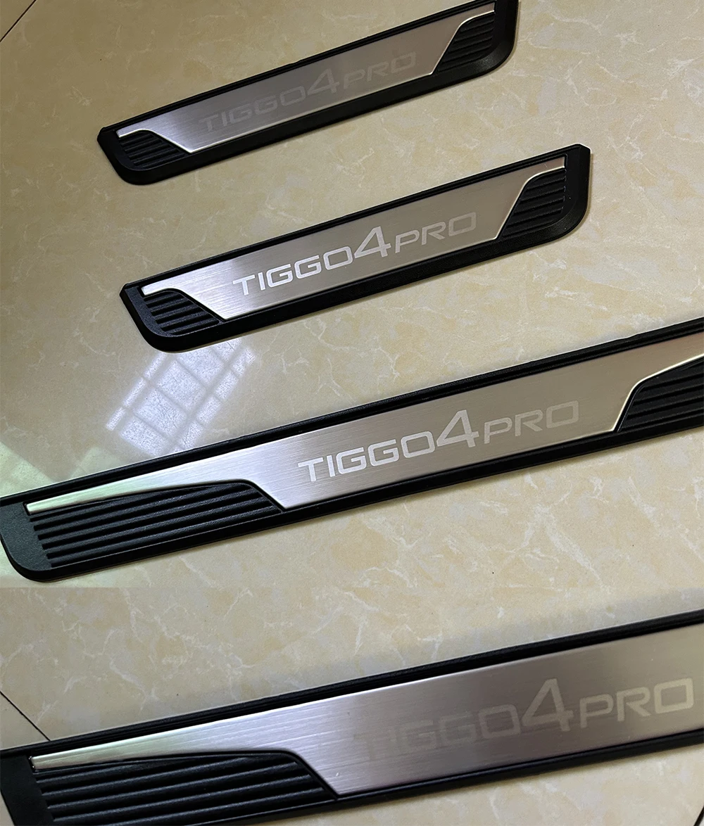 

Для Chery TIGGO4 PRO 2025 TIGGO 4 2023 2019, накладка на порог, приветственная педаль, накладка из нержавеющей стали, аксессуар для стайлинга автомобиля