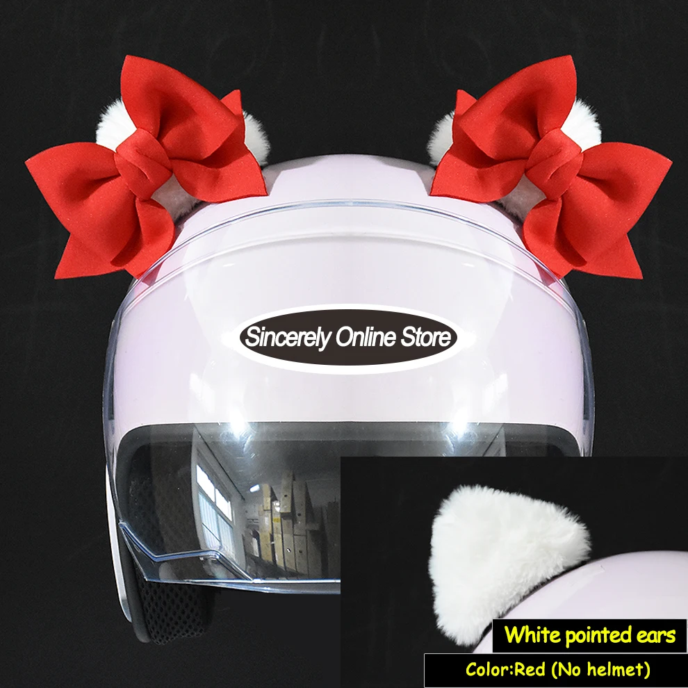 

Украшение для шлема, шлем с милыми ушками кролика, узел-бабочка для мотоцикла, украшение для езды на велосипеде, стиль для косплея