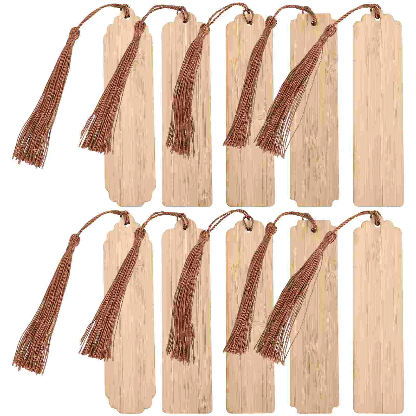 

10 Sets Self Made Primary School Tag Book Markers Bamboo Students Reading