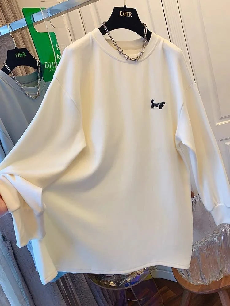 Большие размеры Chubby Girl Extra Large .00–50 00 кг Мягкая клейкая рубашка Dralon с вышивкой для