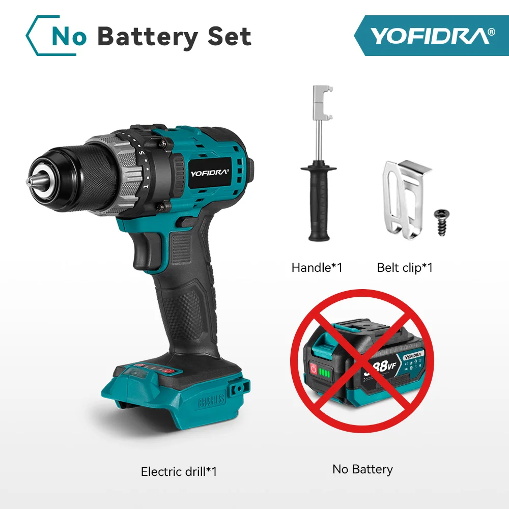 

Yofidra Бесщеточная дрель 650 Нм 13 мм