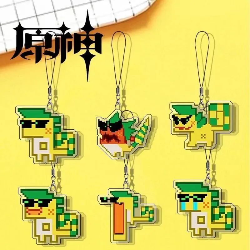 Игра Genshin Impact Natlan Kinich K'uhul Ajaw Косплей Брелок Унисекс Акриловый Веревка Телефон