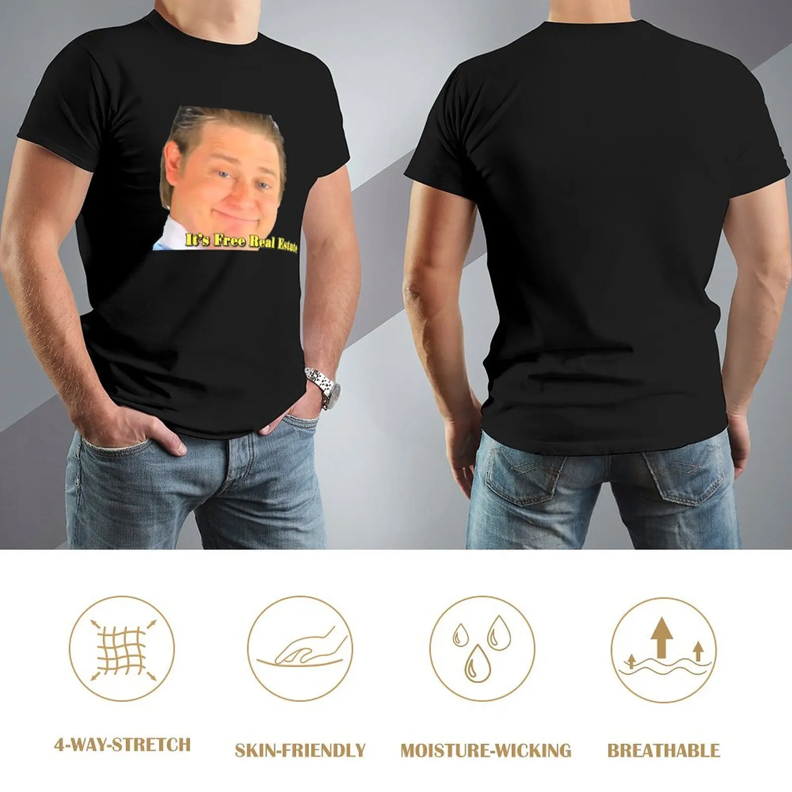 Футболка It's Free Real Estate винтажная футболка с рисунком милая одежда мужская