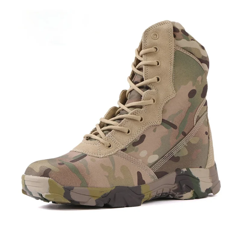 

New Men Tactical Boot Army Boots Men's Military Desert Waterproof Work Safety Shoes Climbing Sport Shoes Ankle Men Outdoor Boots
