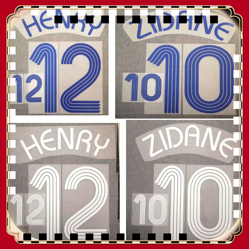 

2006 Zidane Henry Nameset Home Away Customize any name number Printing Soccer Patch