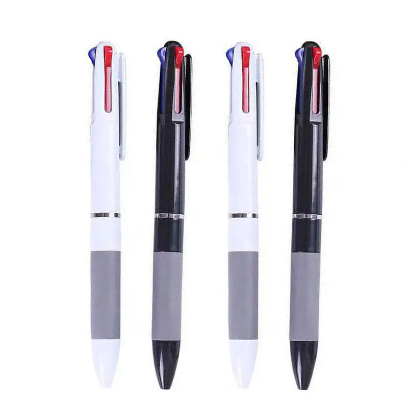 

30PCS 3 in 1 Press Pen Multicolor Pens Plastic Ballpoint Pens Multi-color Ballpoint Pens 0.7mm 3 Colors Ballpoint Pen
