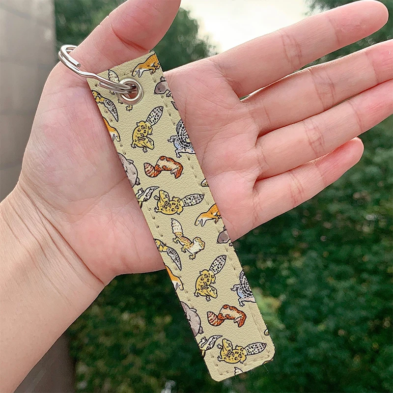 

Fashion chub gecko Custom Keychains Strap Keyring Hanging Holder Bag Car Wallet Trinket Keychain Hanging Bag Accessories