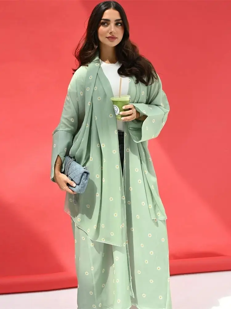 Рамадан Ид Открытый Химар Кимоно Абая Дубай Мусульманская молитвенная одежда