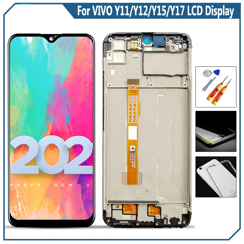 

Original For VIVO Y17/Y3/Y12 LCD Display Screen Touch Digitizer Assembly For 6.35‘’ VIVO Y11/Y15/U3X/U10 2019 With Frame Replace