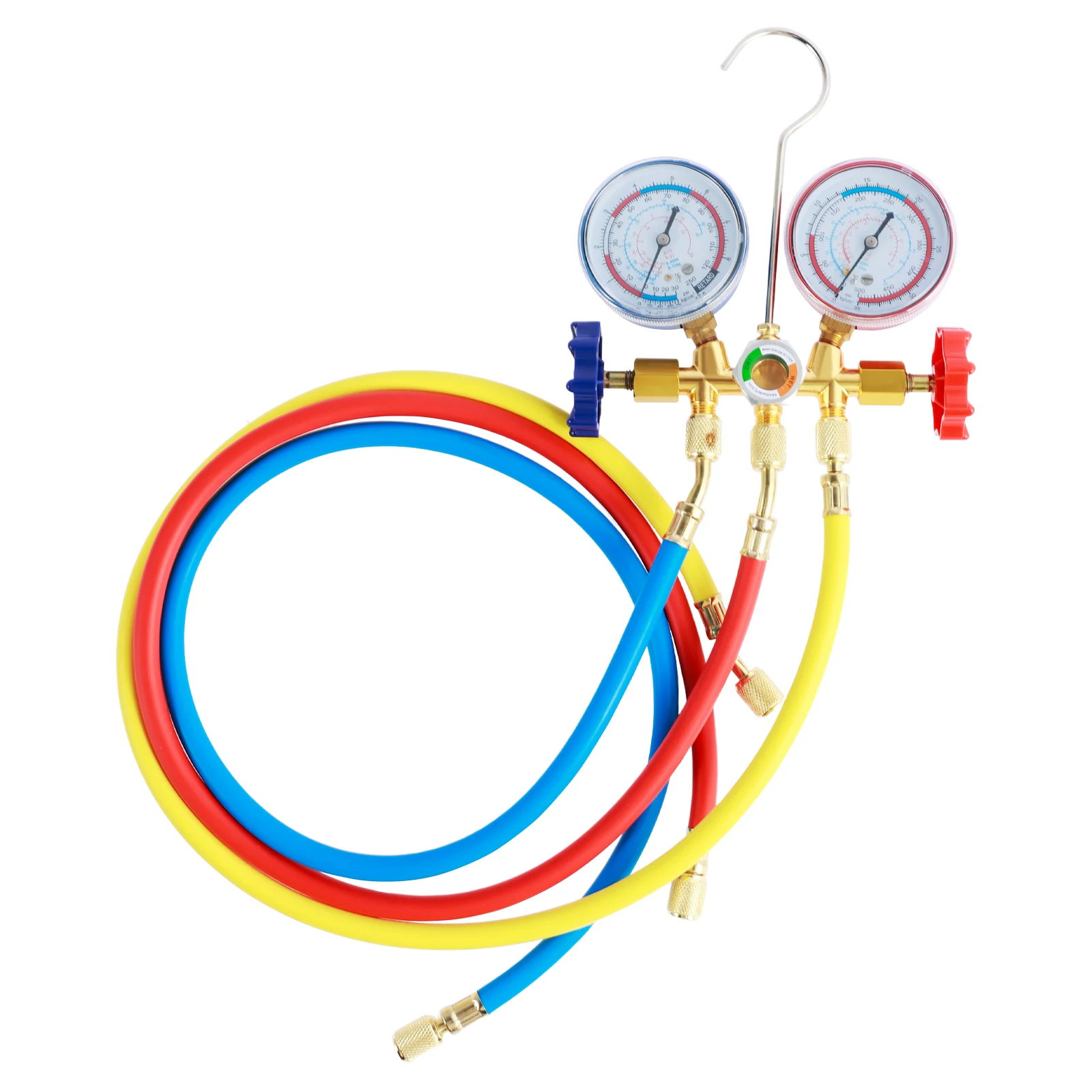 Набор Манометров Кондиционера HVAC Для Охлаждения Трубных Систем Со Шлангами