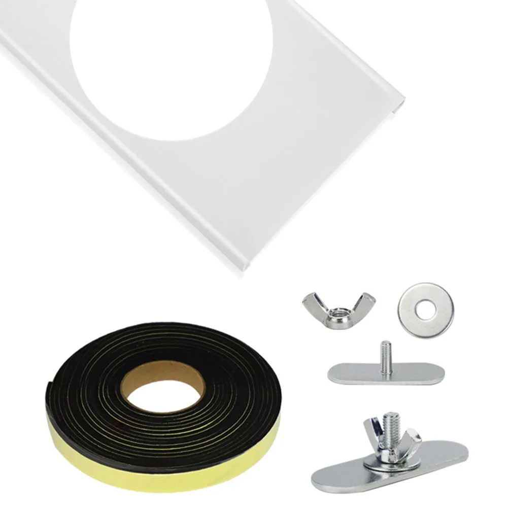 

Portable Mobile Air Conditioner Windshield Adjustable Telescopic Casement Seal Kit With Round Connector For Exhaust Hose
