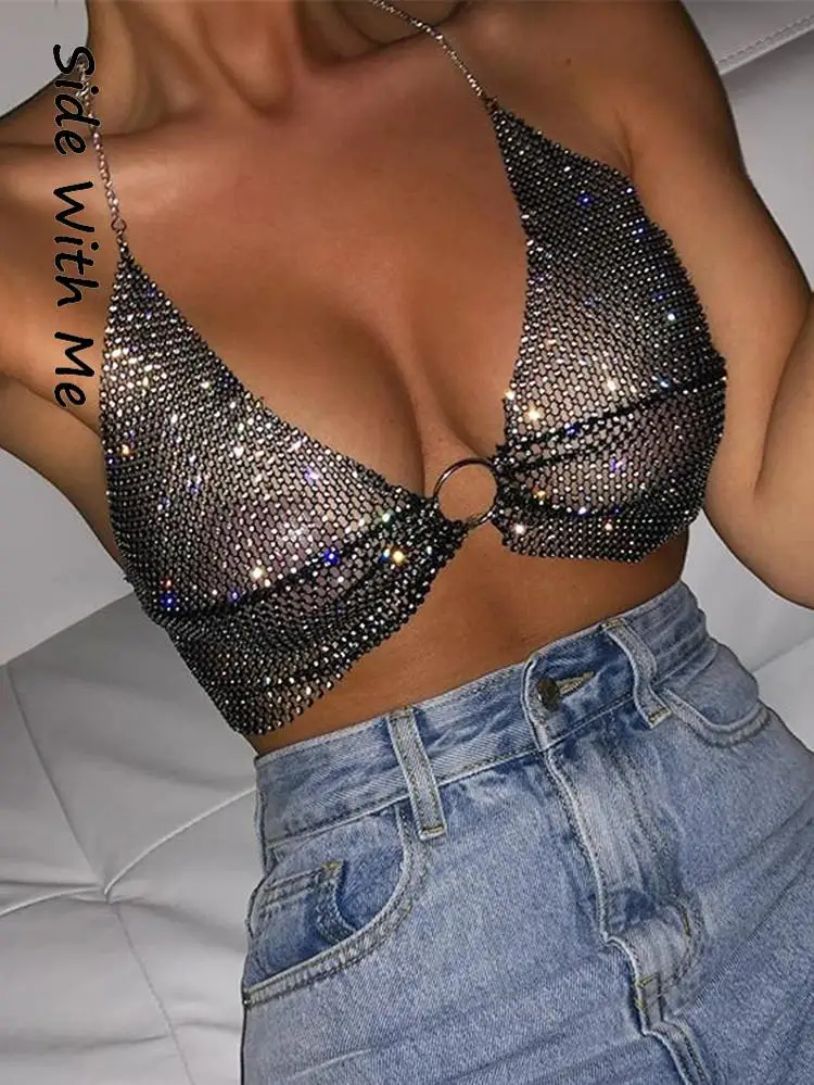 

Женский укороченный топ с открытой спиной, с V-образным вырезом