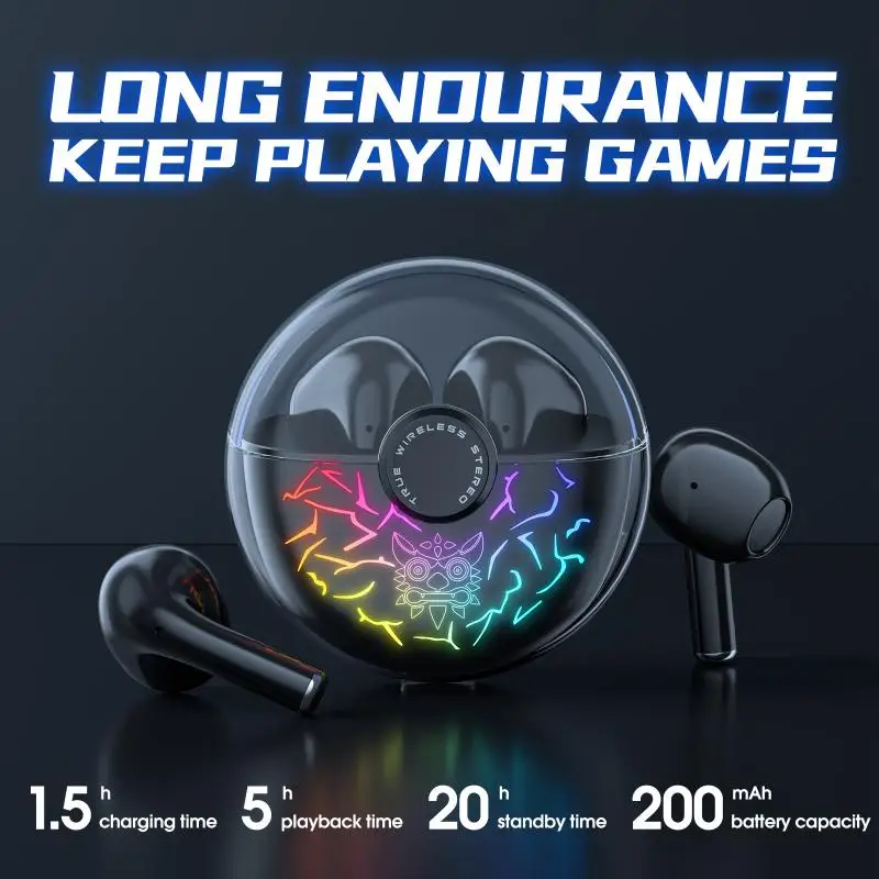 

Wireless Earphones Ultre-low Latency With Charging Box Wireless Headset Hifi Music Enc Ultre-low Latency Earphone T35