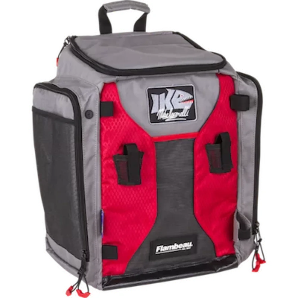 

2023 New Flambeau Outdoors Ike Backpack Softside Fishing Tackle Box, R50BW-1, Red and Black, 1 Piece