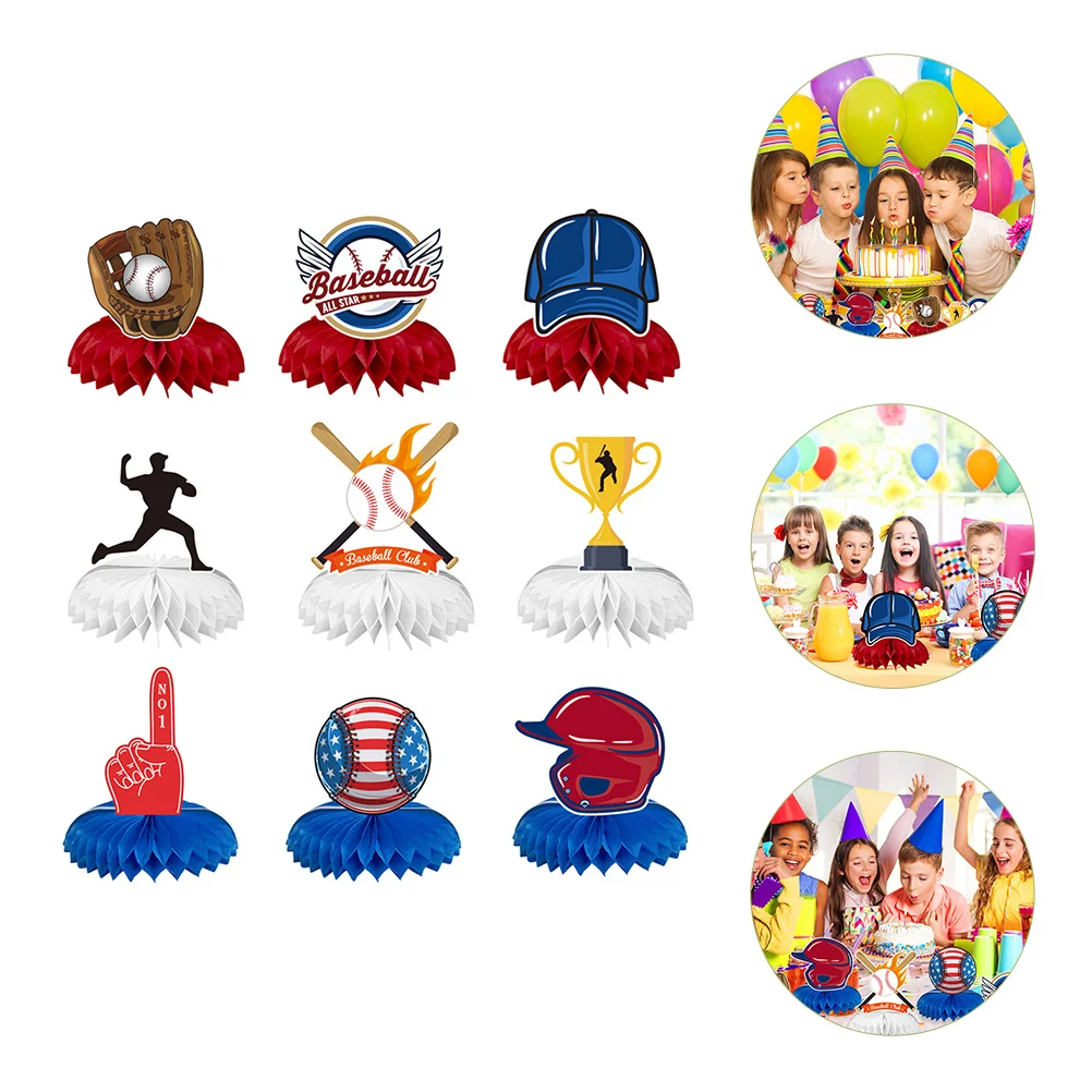 

9pcs Paper Party Supplies Baseball Party Supplies Baseball Birthday Party Supplies