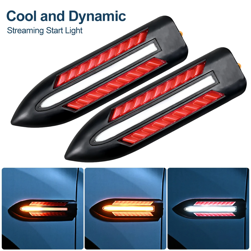 

2pcs 12V Car Steering Light Fender Car LED Turn Signal Side Marker Auto Daytime Running Light Turn Signal Lights Accessories