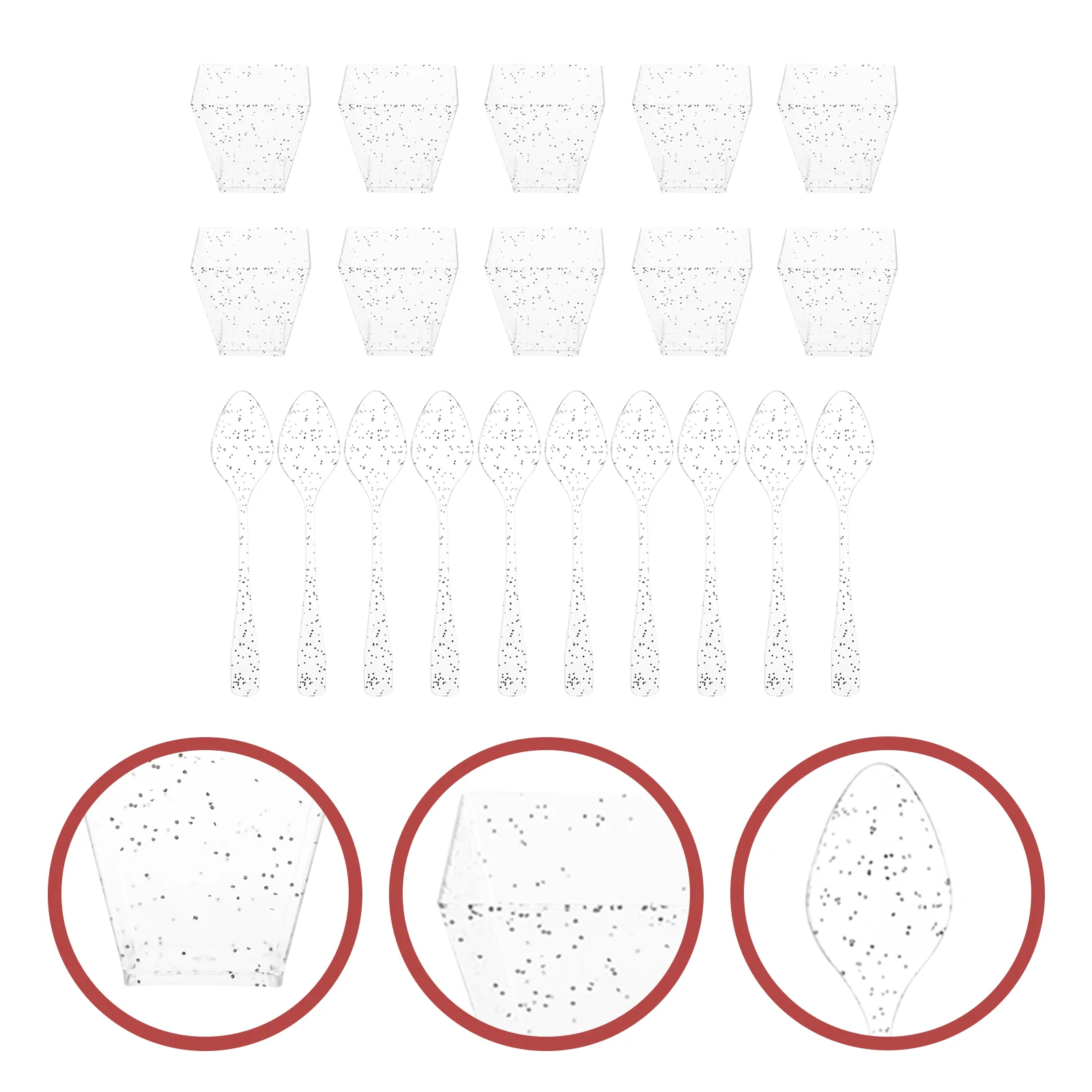 

Cups Dessert Cup Cream Ice Party Bowl Pudding Serving Bowls Clear Parfait Glasses Spoonsmall Mini Sundae Trifle Cake Containers