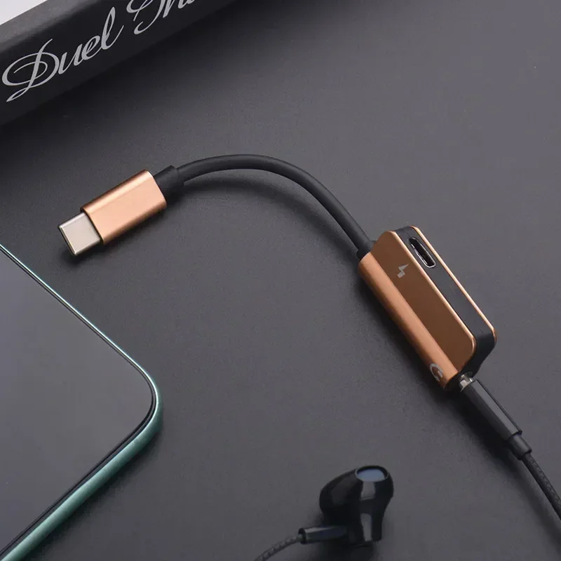 Адаптер USB C ЦАП 2 в 1 типа на 3 5 для наушников Audio Type-c к разъему мм AUX c шт.