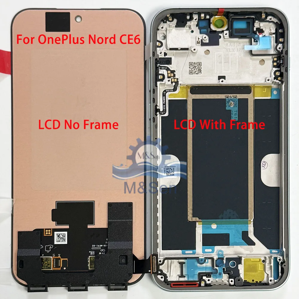 Фото 6,78-дюймовый AMOLED-дисплей оригинального качества для OnePlus Nord CE6 Nord CE 6, экран LCD для OnePlus Nord 6 CPH2795 CPH2793 2026 с рамкой. №1