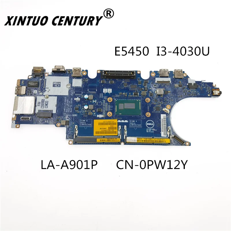

CN-0PW12Y 0PW12Y PW12Y LA-A901P 100% bom для материнской платы Dell E5450 I3-4030U рабочий bem