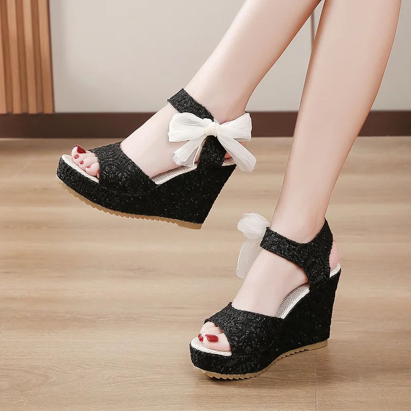 

Female Sandal 2022 Summer Sale Of Women's Shoes Clogs Wedge Strappy Heels Large Size Open Toe Girls New Platform Fashion Lace Up