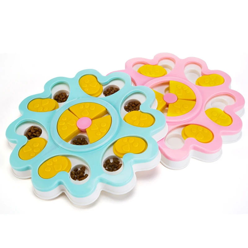 

Pet Leakage Food Plate Dog Slowly Eat Food Toy Puppy Cats Puzzle Feeder Flower Shape Funny Interactive Feeding Toys Pet Supplies