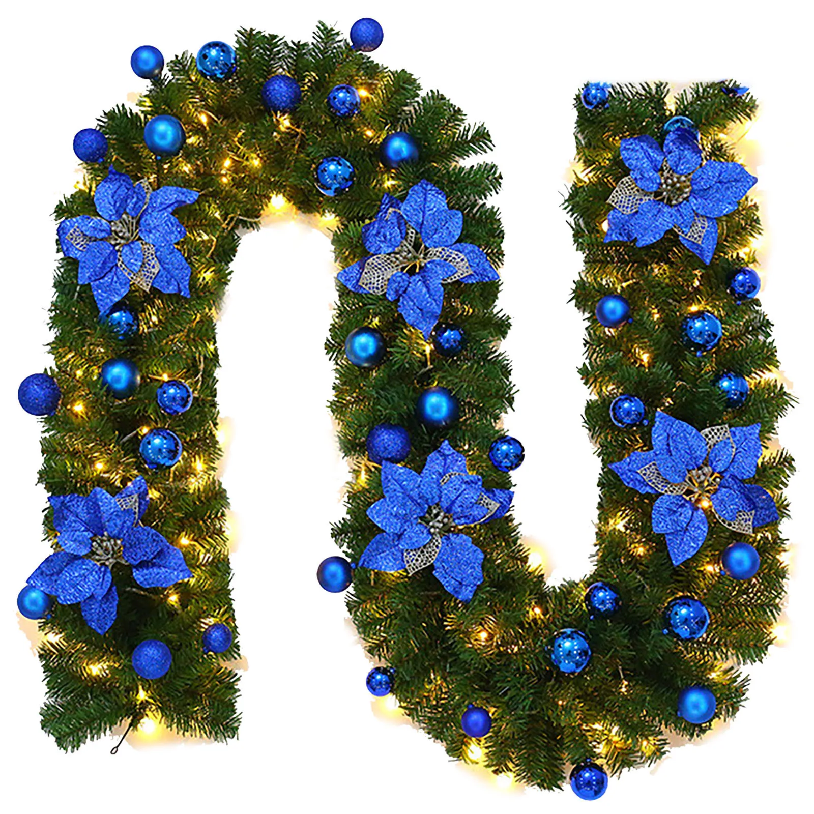 

Christmas Flower Vine Tree String Rattan Staircase Christmas Decoration Extra Large Lighted Wreath Wreath Winter Front Door