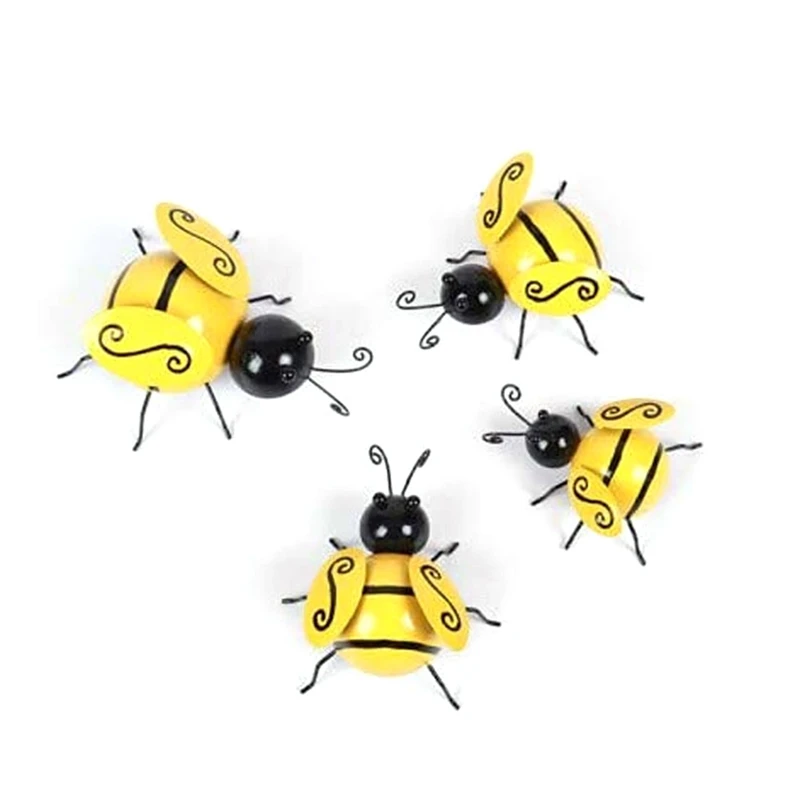 

8Pcs Metal Bumble Bee For Garden/Lawn,Ornaments For Garden ,Outdoor Supplies Figurines,Collection Decorative