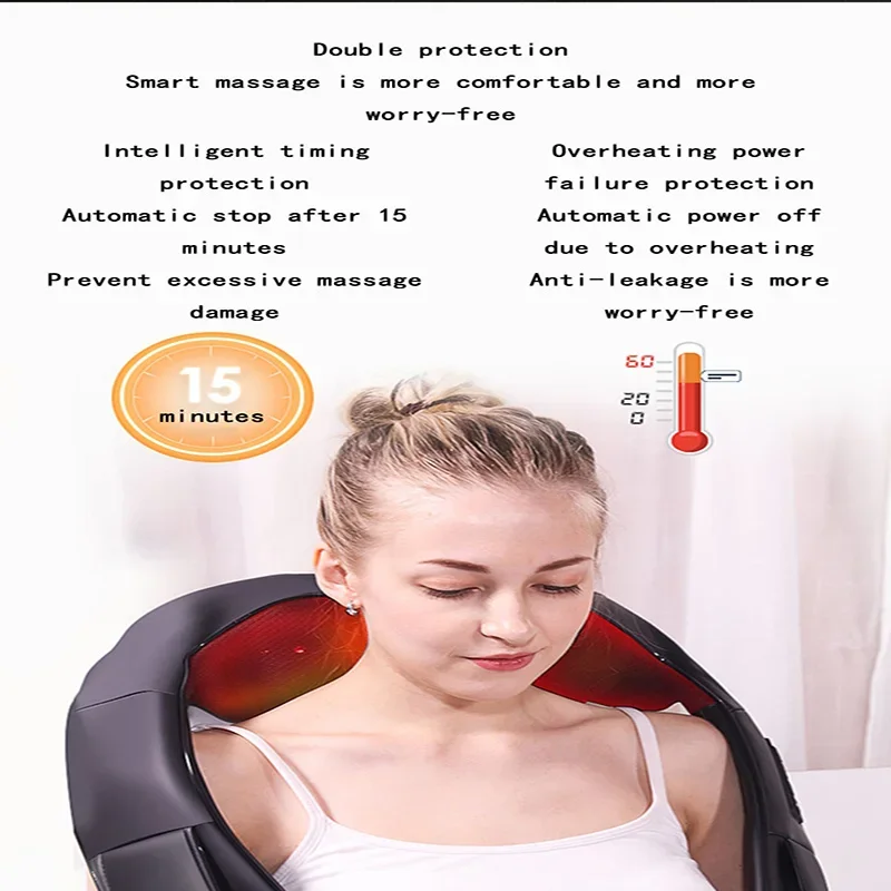 Массажер для шейного отдела позвоночника шеи спины талии плеч разминания шаль