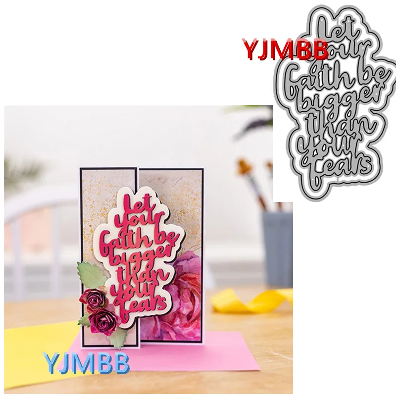 

YJMBB 2022 Новое благословение английское украшение #4 металлические Вырубные штампы для скрапбукинга альбома бумаги «сделай сам» карточек рем...