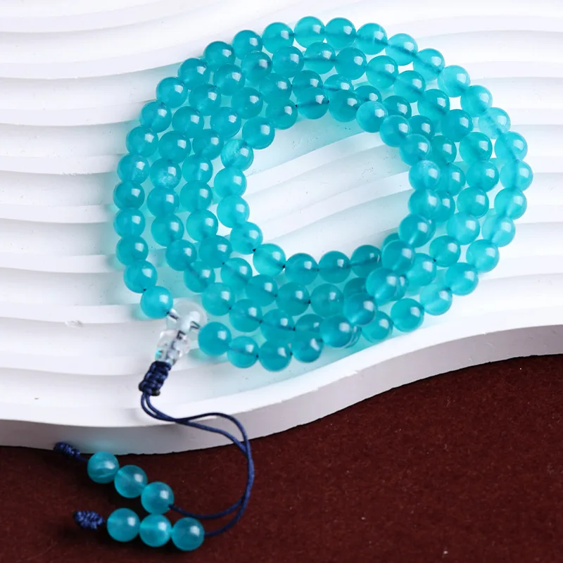 Натуральный старый материал Амазонит 108 бусин многослойный браслет аксессуары