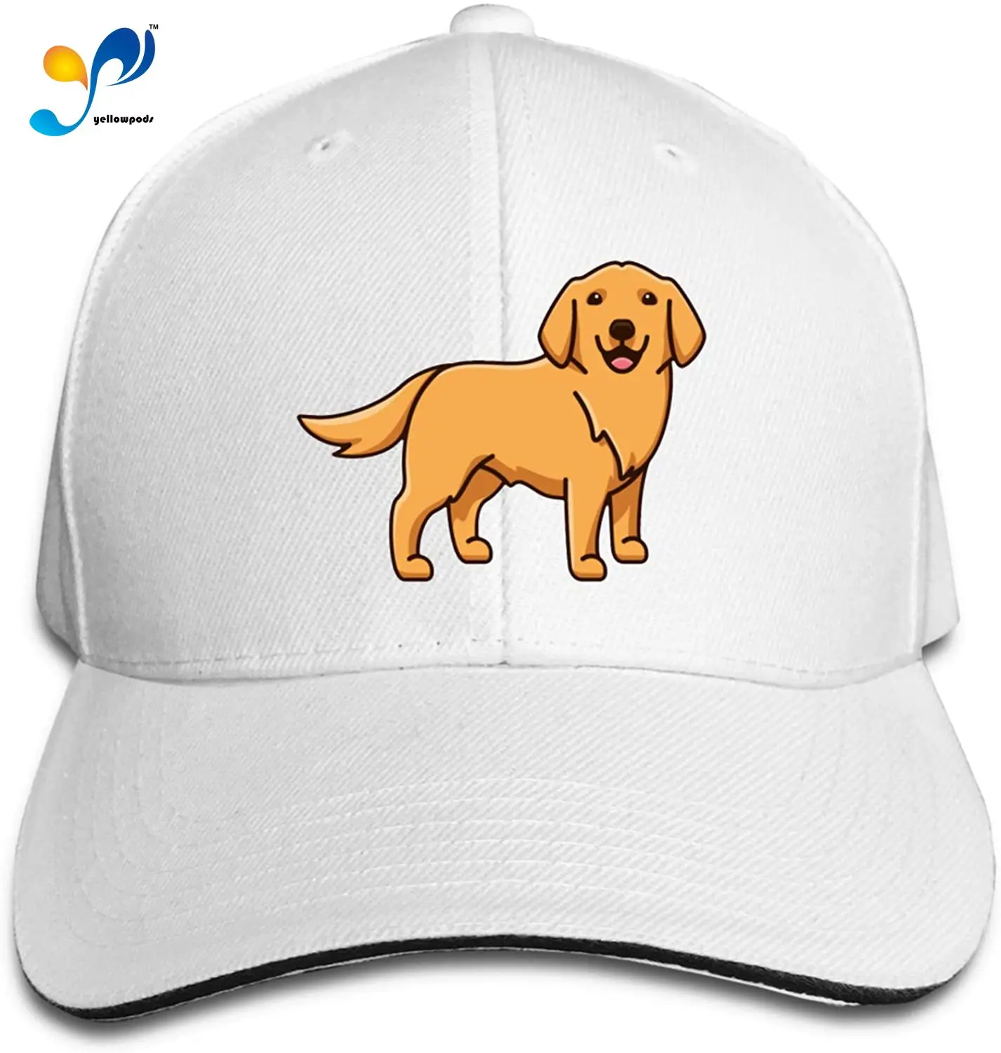 

Cute Golden Retriever Baseball Hat Man's Women's Baseball Hat Sandwich Cap