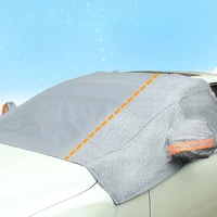 thicken car windshield cover anti icing anti scratch half car cover reflective stripe protection cover cloth for outdoor four