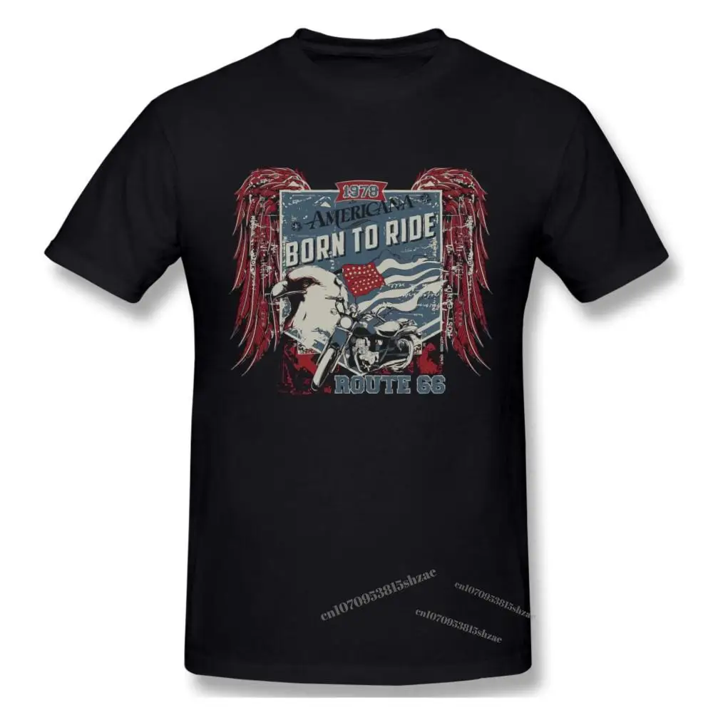

1978 Americana Born To Ride Route 66 Tshirt man T Shirt Woman