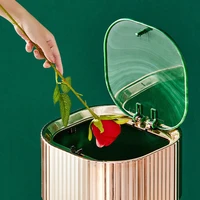 creative mini desktop trash can press type compact garbage bin for bedroom office household waste bin desktop bin storage bucket