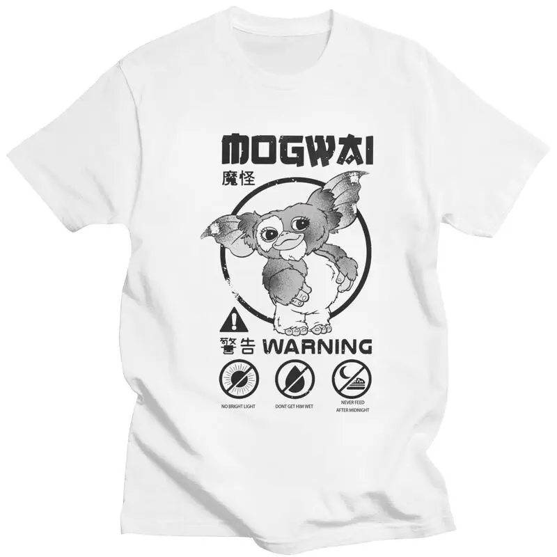

Gremlins Mogwai Rules T Shirt Men Short-Sleeve Gizmo 80s Movie Monster Sci Fi T-shirt Graphic Tee Tops Pure Cotton Tshirt Gift