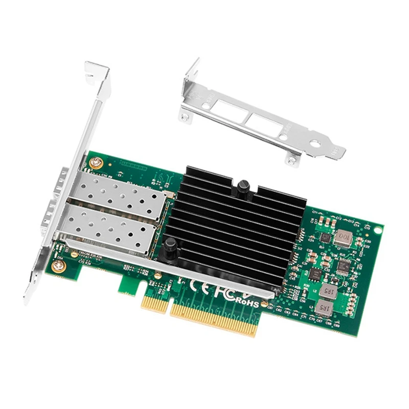 

Dual SFP 10 Gigabit Fiber Network Card 82599ES Chip Pcie 2.0 X8 10Gbe Dual Optical Port SFP+ Server NIC