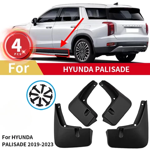 Брызговики для Hyundai Palisade 2019 2020 2023, брызговики на заднее колесо, аксессуары для модификации автомобиля, брызговики, крылья, брызговики