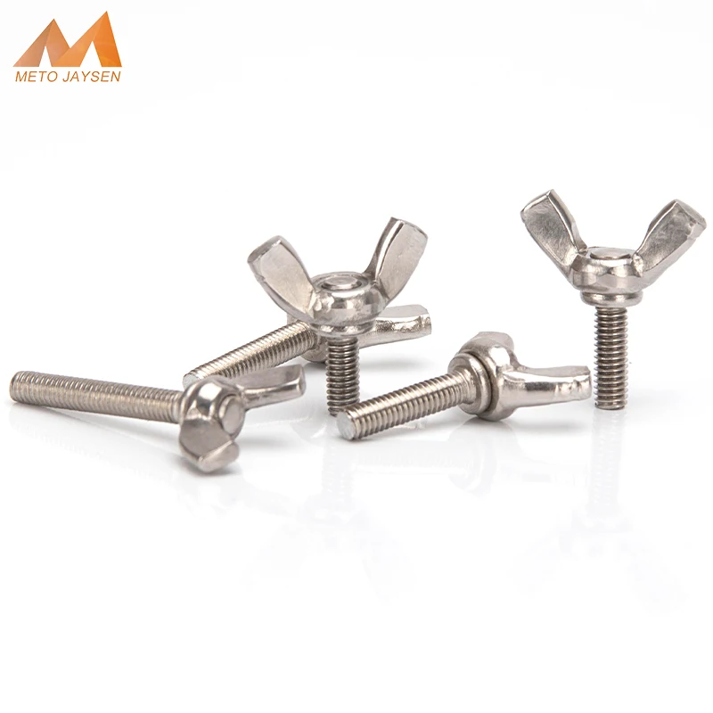 

304 Stainless Steel Butterfly Bolt Wing Screw M3 M4 M5 Thumb Wing Screw Claw Hand Tighten Screws Solid Fasteners