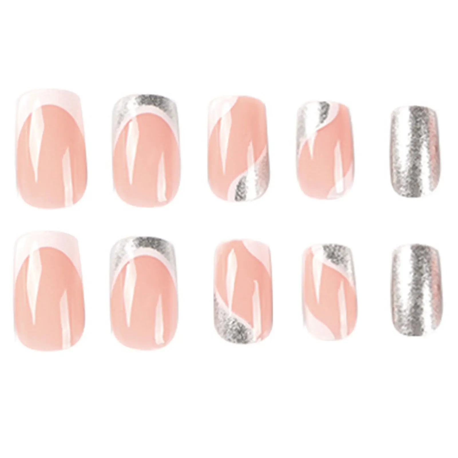 

Акриловые Блестящие Порошковые накладные ногти, ультрагибкие, для длительного комфорта, накладные ногти для маникюра, для любителей, ежедн...